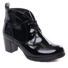 Chaussures femme hiver 2022 - low boots marco tozzi noir vernis