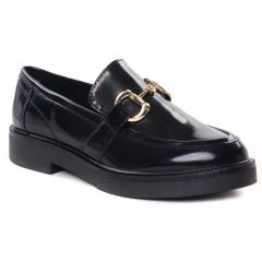 mocassins-confort noir doré: même style de chaussures en ligne pour femmes que les Rieker