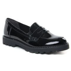 mocassins-confort noir vernis: même style de chaussures en ligne pour femmes que les Marco Tozzi