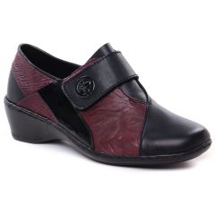 mocassins-trotteurs noir bordeaux: même style de chaussures en ligne pour femmes que les Rieker