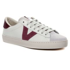 Chaussures femme hiver 2022 - tennis Victoria blanc bordeaux