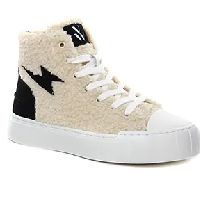 Vanessa Wu Bk2478 Beige : chaussures dans la même tendance femme (baskets-fourrees beige noir) et disponibles à la vente en ligne 