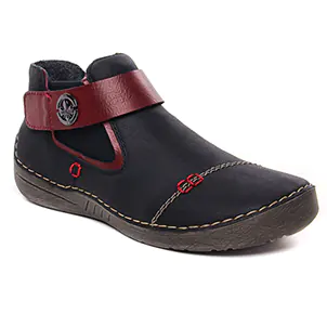 Rieker 52578-00 Schwarz-Wine : chaussures dans la même tendance femme (boots-chelsea noir multi) et disponibles à la vente en ligne 