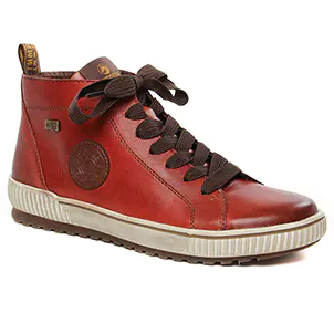 baskets-mode marron rouge: même style de chaussures en ligne pour femmes que les Remonte