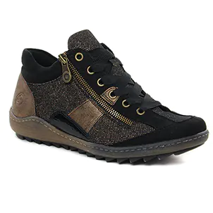 Remonte R1481-03 Schwarz : chaussures dans la même tendance femme (baskets-mode noir doré) et disponibles à la vente en ligne 