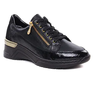 baskets-mode noir même style de chaussures en ligne pour femmes que les  Remonte