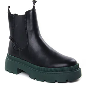 Chaussures femme hiver 2022 - boots élastiquées tamaris noir vert