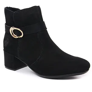 Chaussures femme hiver 2022 - boots talon rieker noir