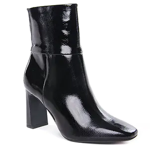 Chaussures femme hiver 2022 - boots talon tamaris noir vernis