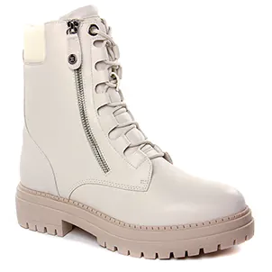Chaussures femme hiver 2022 - bottines à lacets Xti blanc ivoire