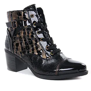 bottines-a-lacets noir bronze même style de chaussures en ligne pour femmes que les  Rieker