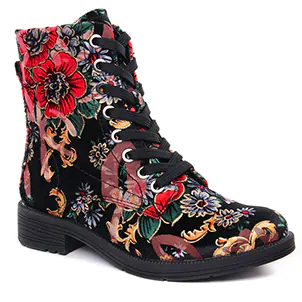bottines-a-lacets noir multi: même style de chaussures en ligne pour femmes que les Tamaris