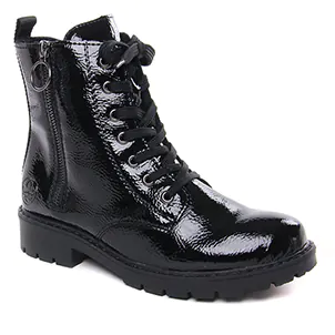 bottines-a-lacets noir vernis même style de chaussures en ligne pour femmes que les  Rieker