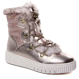 bottines-fourrees gris argent même style de chaussures en ligne pour femmes que les  Tamaris