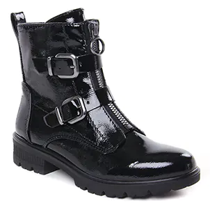 bottines noir vernis même style de chaussures en ligne pour femmes que les  Tamaris