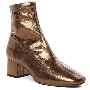 bottines-talon beige doré même style de chaussures en ligne pour femmes que les  Les Tropéziennes