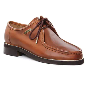 derbys marron cognac: même style de chaussures en ligne pour femmes que les Tamaris