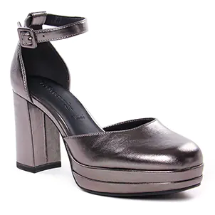 escarpins-brides gris argent même style de chaussures en ligne pour femmes que les  Tamaris