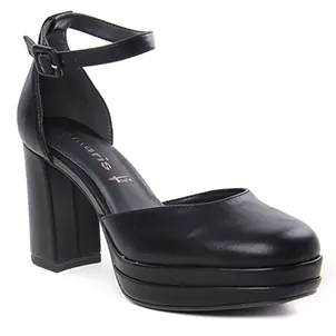 escarpins-brides noir mat même style de chaussures en ligne pour femmes que les  Tamaris