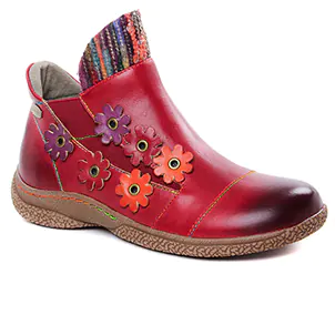 Chaussures femme hiver 2022 - low boots Laura Vita rouge