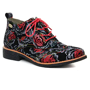 Chaussures femme hiver 2022 - low boots Laura Vita rouge multi