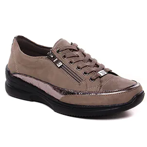 Chaussures femme hiver 2022 - tennis Caprice marron taupe