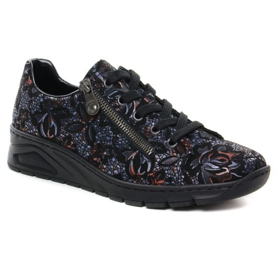 Tennis Et Baskets Mode Rieker N3302-90 Schwarz-Metal, vue principale de la chaussure femme