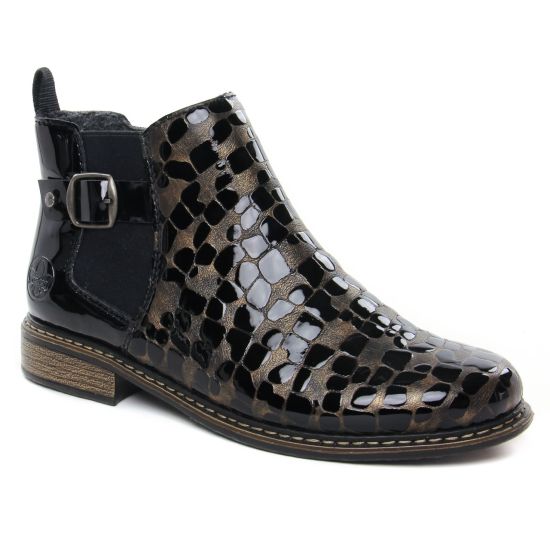 Bottines Et Boots Rieker Z4965-90 Bronze-Schwarz, vue principale de la chaussure femme