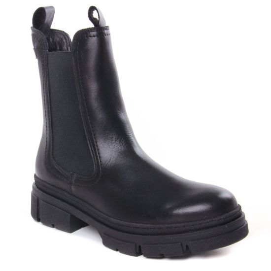 Bottines Et Boots Tamaris 25901 Black Leather, vue principale de la chaussure femme