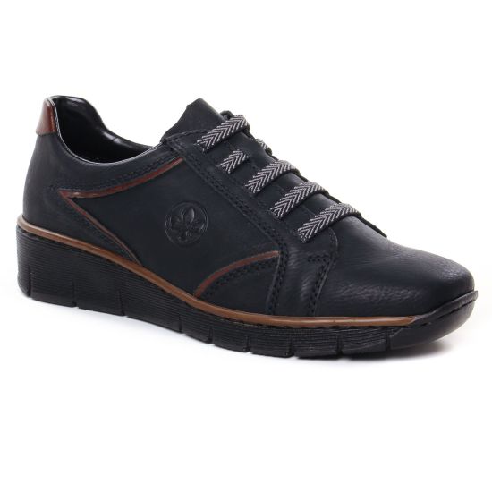 Tennis Et Baskets Mode Rieker 53756-00 Schwarz, vue principale de la chaussure femme