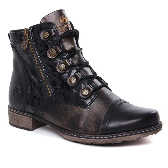 Bottines Et Boots Remonte D4391-02 Schwarz -Antik, vue principale de la chaussure femme
