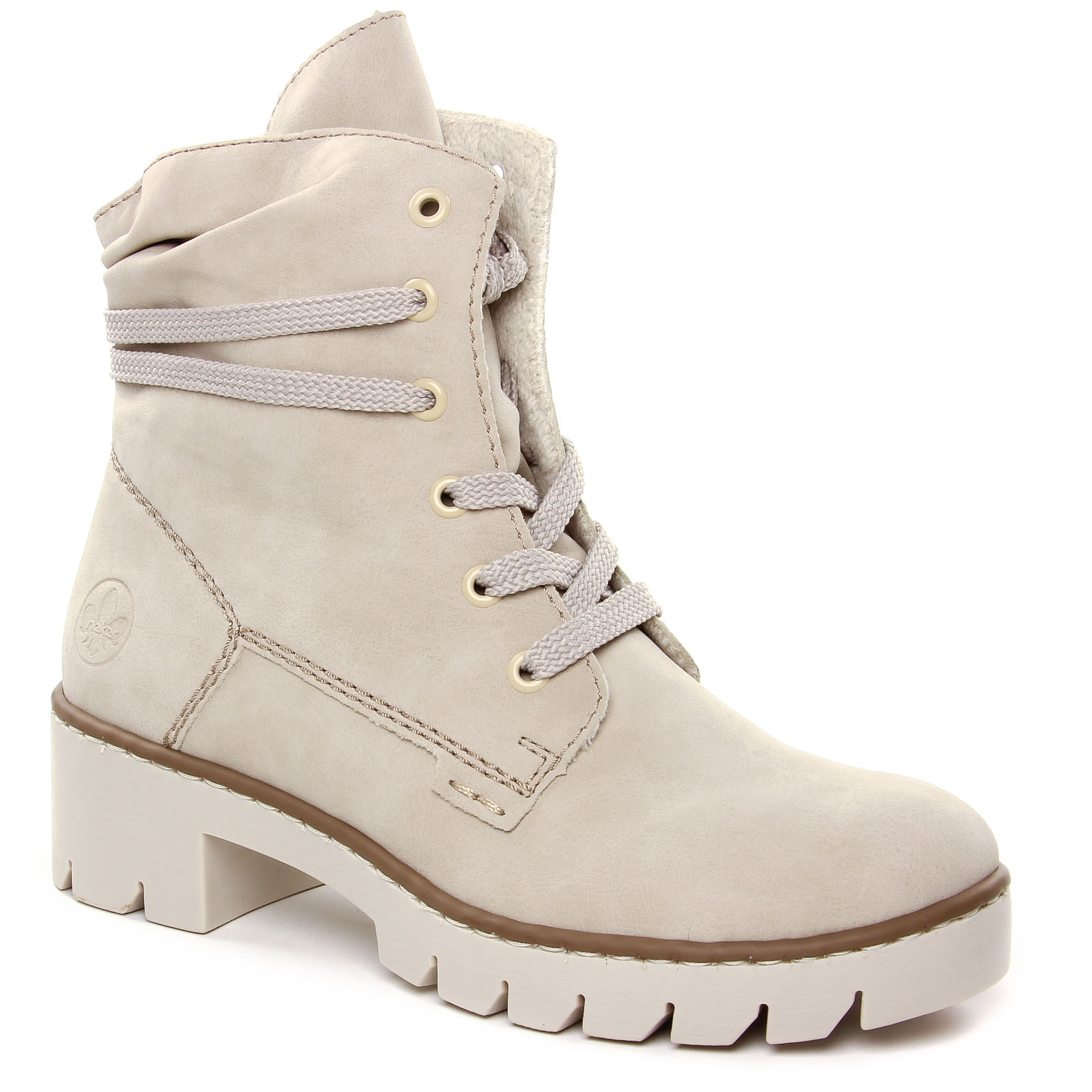 Rieker - Bottines Femme Y7418 à Lacets - Synthétique, Semelle Antistress - Confort Journée Entière