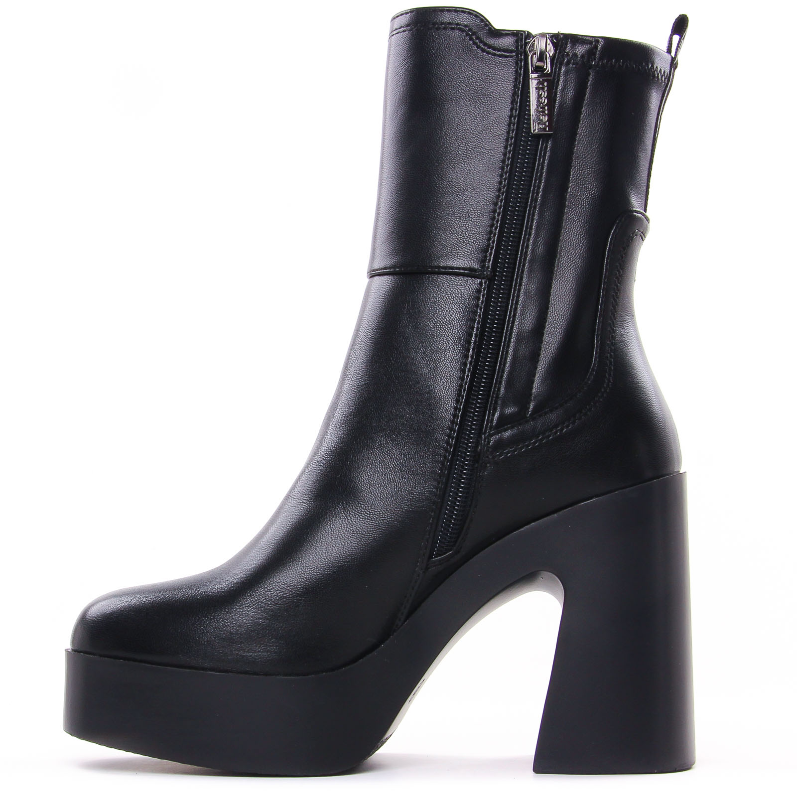 Bottines Femme Refresh - Imitation Cuir, Talon 5 Cm, Fermeture éclair Intérieure - Style Casual