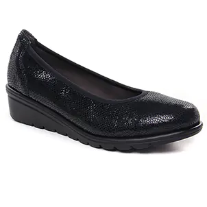 Chaussures femme hiver 2023 - ballerines confort Caprice noir