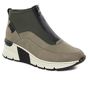 Rieker N6352-52 Reed Schwarz : chaussures dans la même tendance femme (baskets-compensees vert kaki) et disponibles à la vente en ligne 