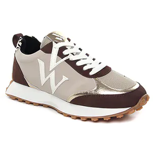 Chaussures femme hiver 2023 - baskets mode Vanessa Wu beige taupe