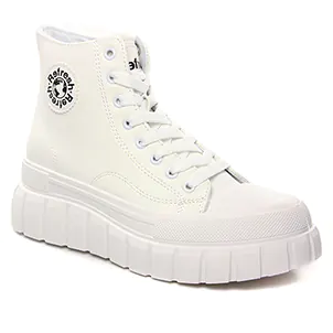 Chaussures femme hiver 2023 - baskets mode Refresh blanc