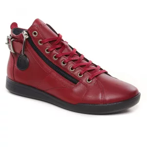 Pataugas Palme F4G Sangria : chaussures dans la même tendance femme (baskets-mode rouge) et disponibles à la vente en ligne 