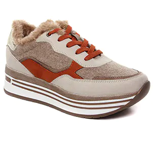 Marco Tozzi 23730 Dune Comb : chaussures dans la même tendance femme (baskets-plateforme beige orange) et disponibles à la vente en ligne 