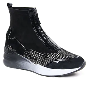 Fugitive Virgul Velour Noir : chaussures dans la même tendance femme (baskets-compensees noir) et disponibles à la vente en ligne 