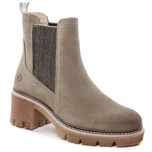 boots-chelsea beige taupe même style de chaussures en ligne pour femmes que les  Tamaris