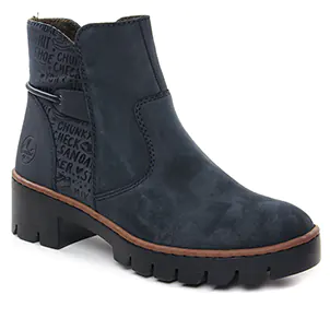 boots-fourrees bleu marine même style de chaussures en ligne pour femmes que les  Rieker