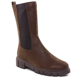 Chaussures femme hiver 2023 - boots élastiquées marco tozzi marron