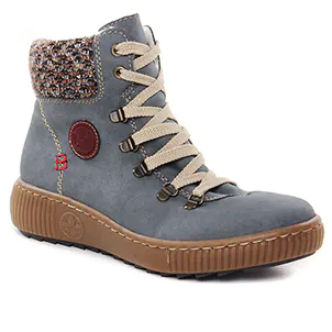 baskets-fourrees bleu même style de chaussures en ligne pour femmes que les  Rieker