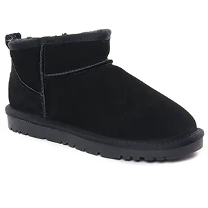 Chaussures femme hiver 2023 - boots fourrées Kelara noir