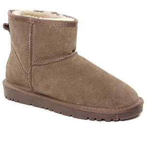 Chaussures femme hiver 2023 - boots fourrées Kelara taupe