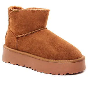 Chaussures femme hiver 2023 - boots fourrées Xti marron