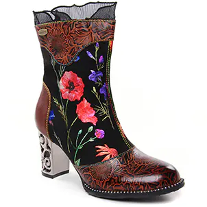 Chaussures femme hiver 2023 - boots Laura Vita noir multi