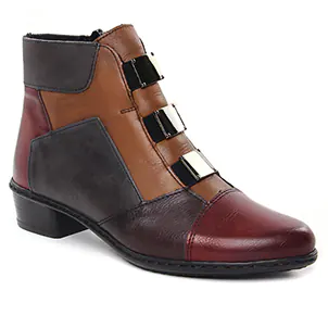 Rieker Y0764-35 Vino Havane : chaussures dans la même tendance femme (boots marron bordeaux) et disponibles à la vente en ligne 