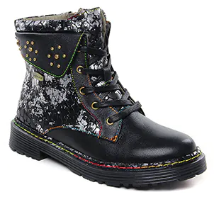 Chaussures femme hiver 2023 - bottines à lacets Laura Vita noir